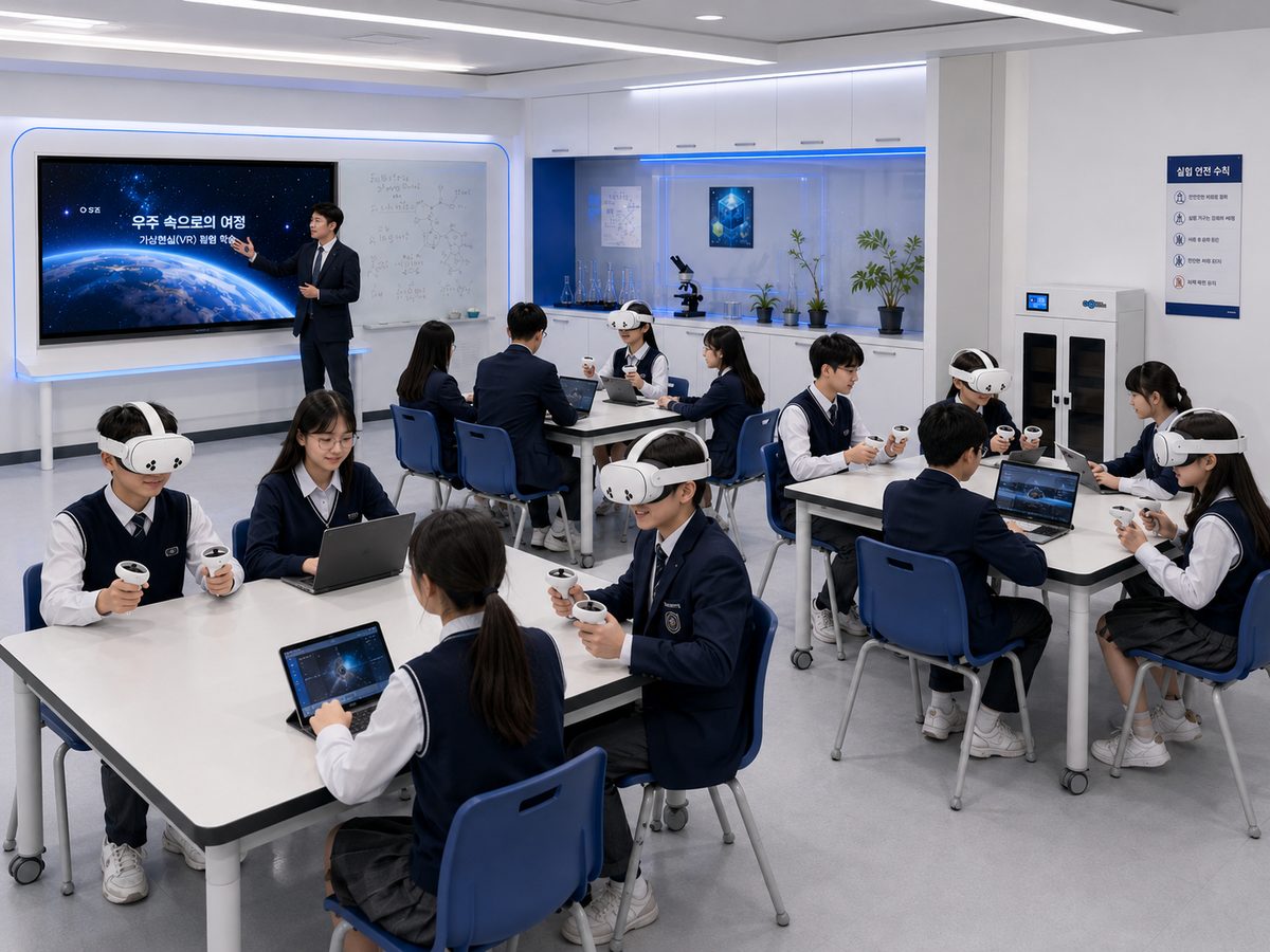 안O중학교 미래과학 VR교실 구축 이미지