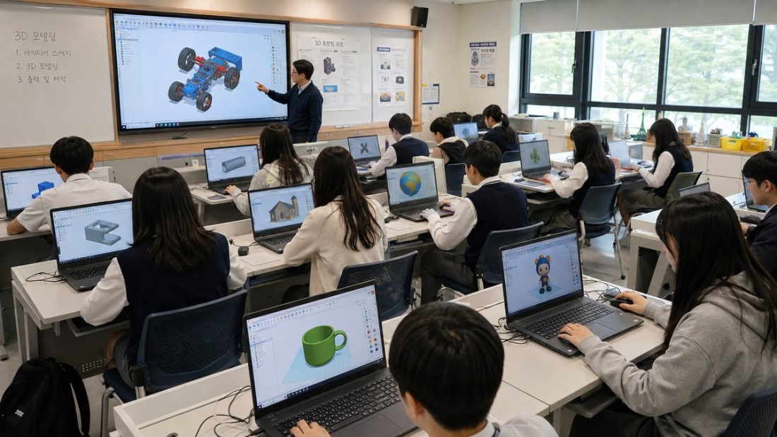 김O고등학교 AI융합 3D, VR메이커 교육 솔루션 구축 현장